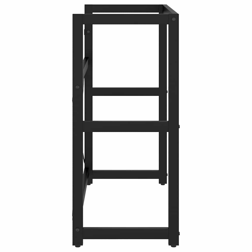 vidaXL Meuble sous-vasque Noir 79x38x83 cm Fer