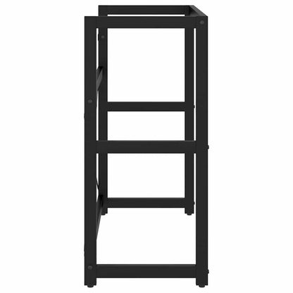 vidaXL Meuble sous-vasque Noir 79x38x83 cm Fer