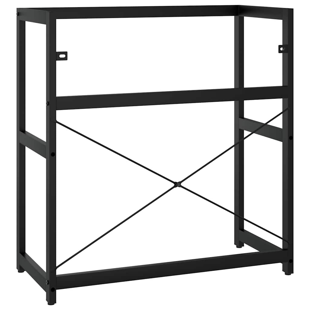 vidaXL Meuble sous-vasque Noir 79x38x83 cm Fer