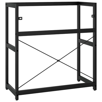 vidaXL Meuble sous-vasque Noir 79x38x83 cm Fer