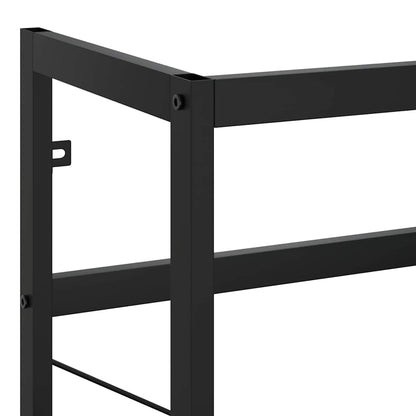 vidaXL Meuble sous-vasque Noir 79x38x83 cm Fer