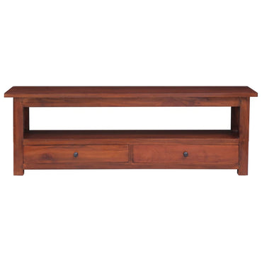 vidaXL Meuble TV marron 115x30x40 cm Bois de mahagoni massif