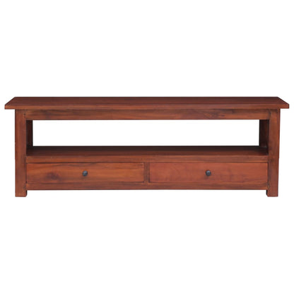 vidaXL Meuble TV marron 115x30x40 cm Bois de mahagoni massif