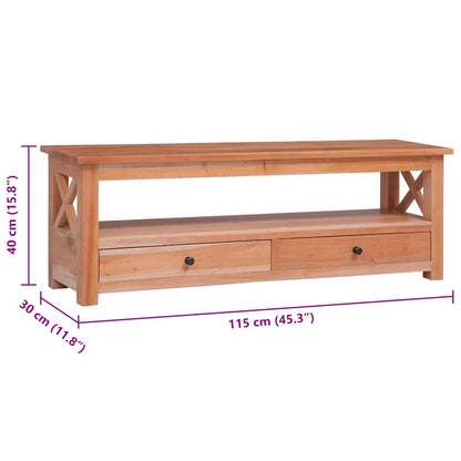vidaXL Meuble TV 115x30x40 cm Bois massif d'acajou