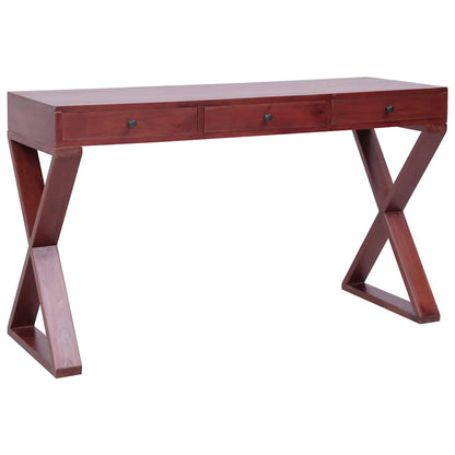 vidaXL Bureau marron 115x47x77 cm Bois massif d'acajou