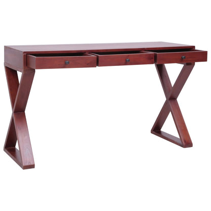 vidaXL Bureau marron 115x47x77 cm Bois massif d'acajou