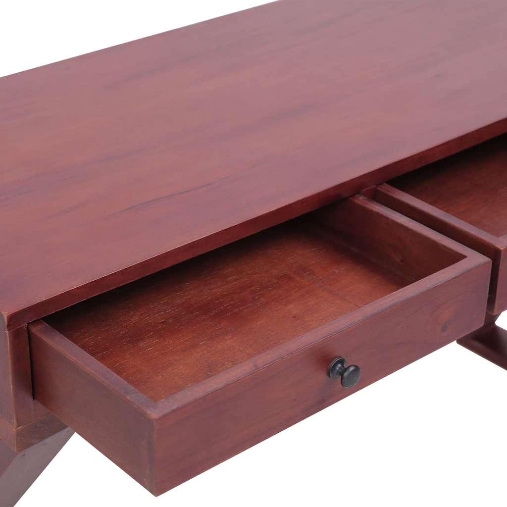vidaXL Bureau marron 115x47x77 cm Bois massif d'acajou