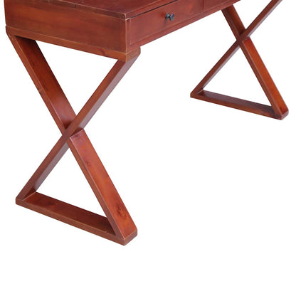 vidaXL Bureau marron 115x47x77 cm Bois massif d'acajou