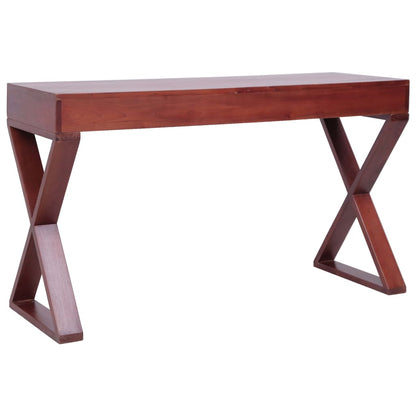 vidaXL Bureau marron 115x47x77 cm Bois massif d'acajou