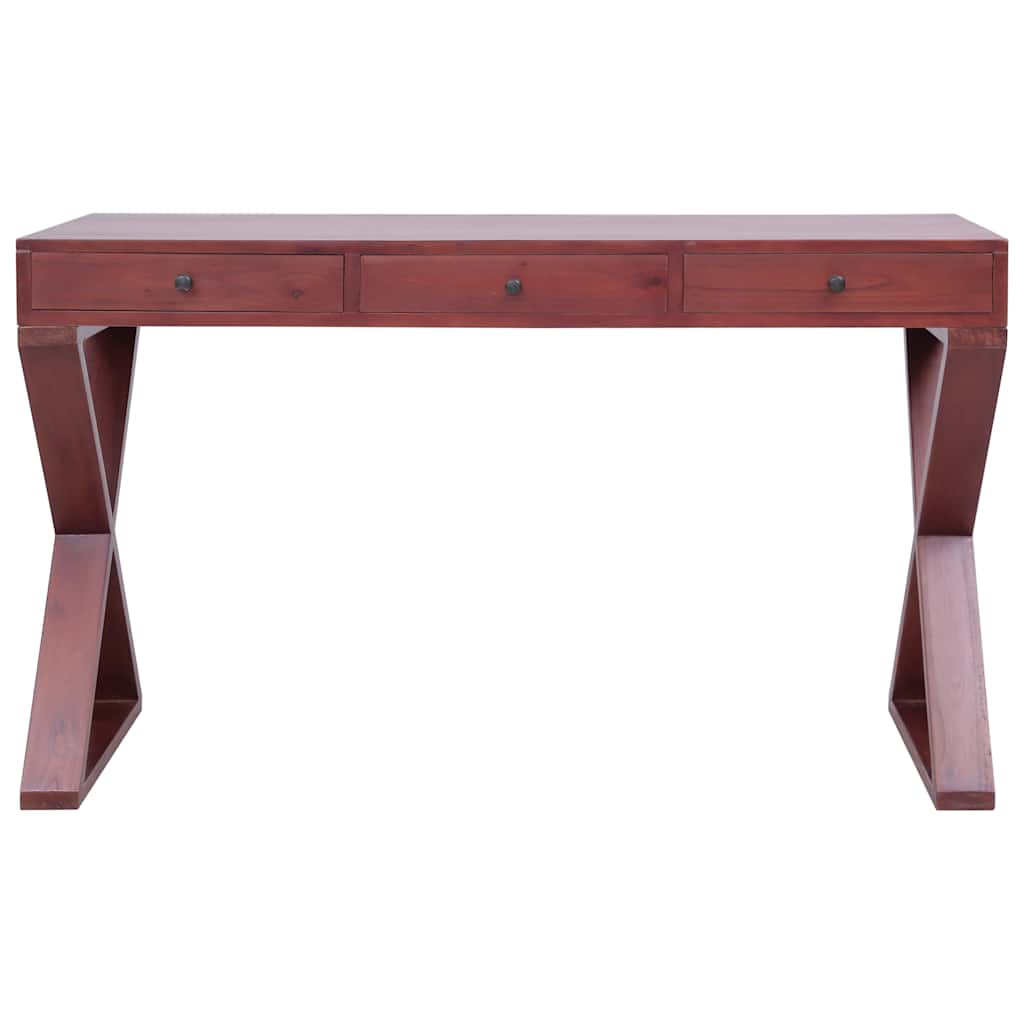 vidaXL Bureau marron 115x47x77 cm Bois massif d'acajou