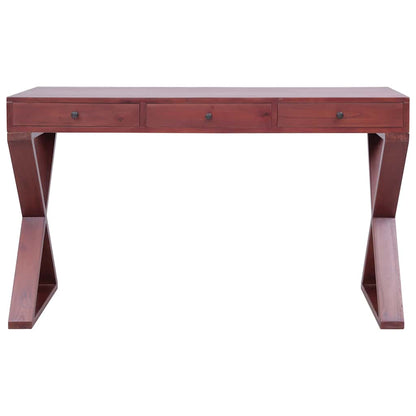vidaXL Bureau marron 115x47x77 cm Bois massif d'acajou