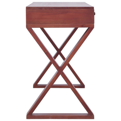 vidaXL Bureau marron 115x47x77 cm Bois massif d'acajou