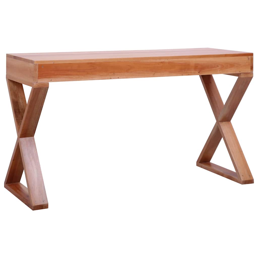 vidaXL Bureau en bois massif d'acajou 115x47x77 cm Naturel