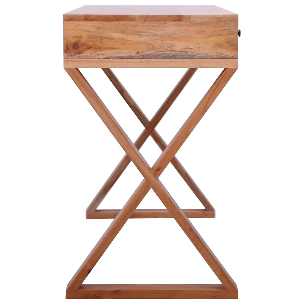 vidaXL Bureau en bois massif d'acajou 115x47x77 cm Naturel