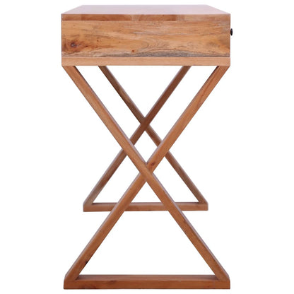 vidaXL Bureau en bois massif d'acajou 115x47x77 cm Naturel