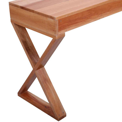 vidaXL Bureau en bois massif d'acajou 115x47x77 cm Naturel