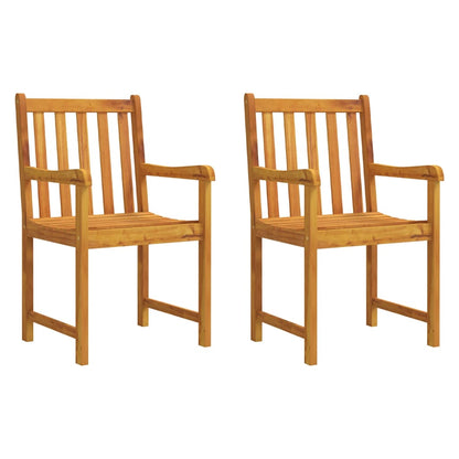 vidaXL Chaises de jardin 2 pcs Bois d'acacia massif