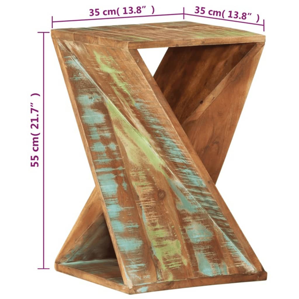 vidaXL Table d'appoint 35x35x55 cm Bois de récupération massif