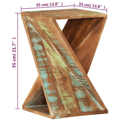 vidaXL Table d'appoint 35x35x55 cm Bois de récupération massif