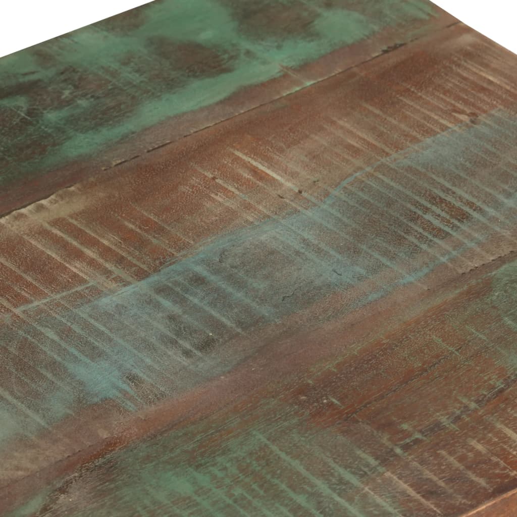 vidaXL Table d'appoint à roulettes 40x40x42 cm Bois de récupération massif