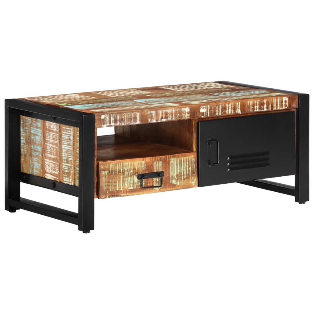 vidaXL Table basse 100x50x41 cm en bois de récupération massif