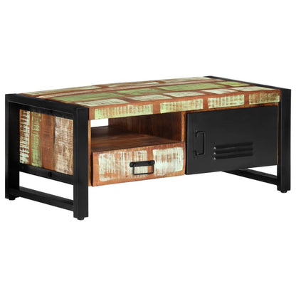vidaXL Table basse 100x50x41 cm en bois de récupération massif
