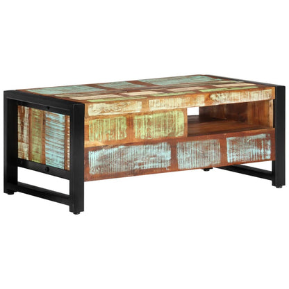 vidaXL Table basse 100x50x41 cm en bois de récupération massif