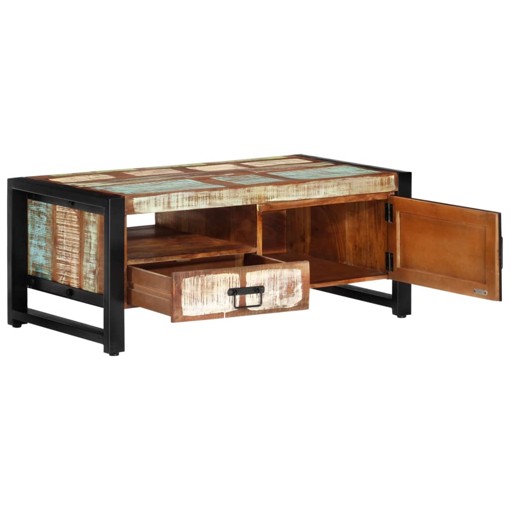 vidaXL Table basse 100x50x41 cm en bois de récupération massif