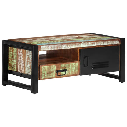 vidaXL Table basse 100x50x41 cm en bois de récupération massif