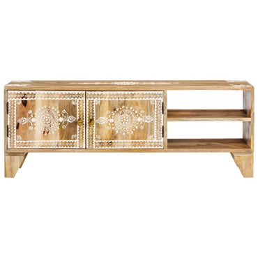 vidaXL Meuble TV 110x30x40 cm Bois de manguier massif