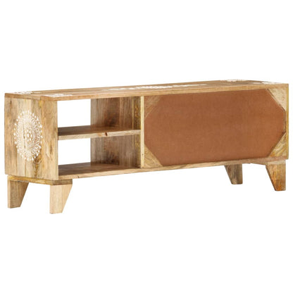 vidaXL Meuble TV 110x30x40 cm Bois de manguier massif