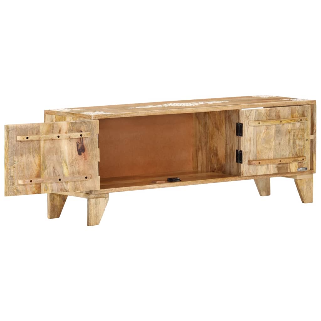 vidaXL Meuble TV 110x30x40 cm Bois de manguier massif