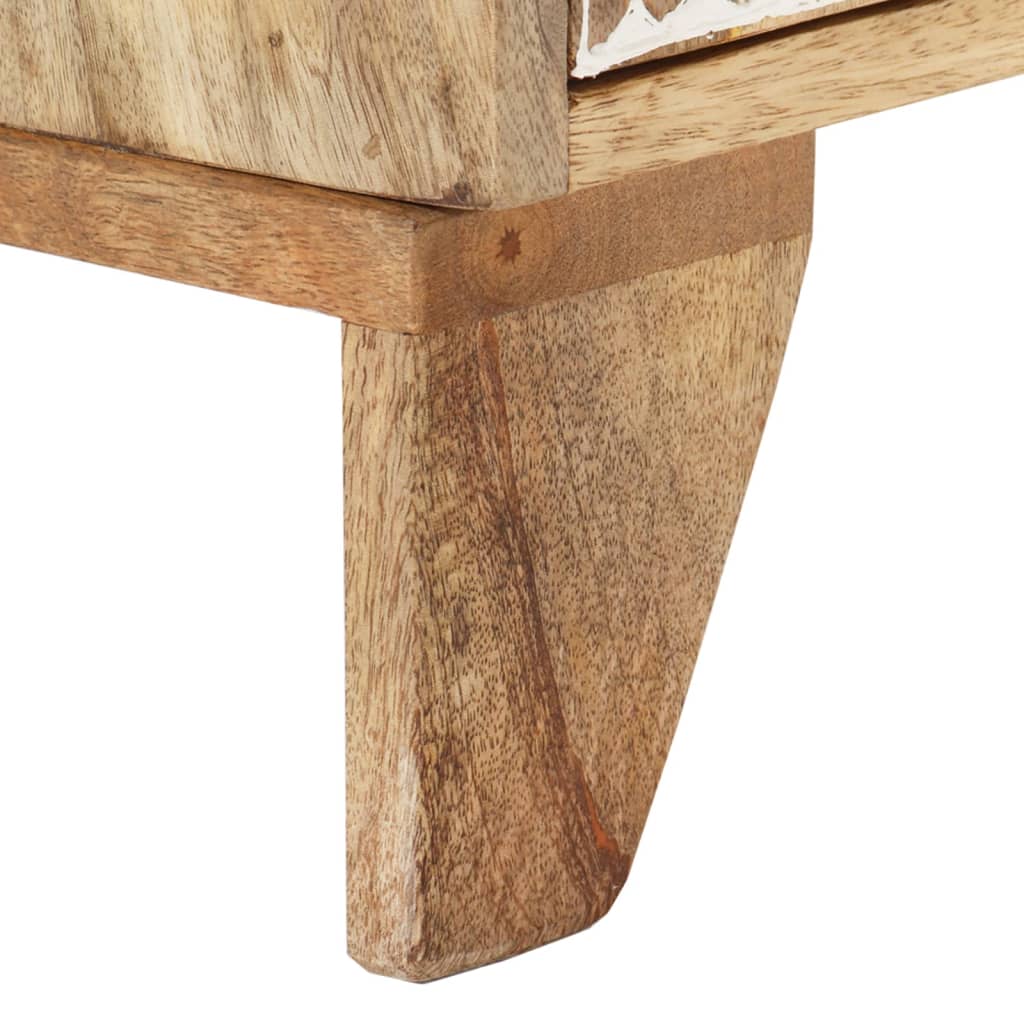 vidaXL Meuble TV 110x30x40 cm Bois de manguier massif