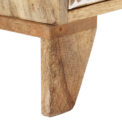 vidaXL Meuble TV 110x30x40 cm Bois de manguier massif