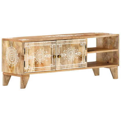 vidaXL Meuble TV 110x30x40 cm Bois de manguier massif