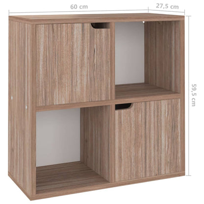 vidaXL Bücherregal Grau Sonoma-Eiche 60x27,5x59,5 cm Holzwerkstoff