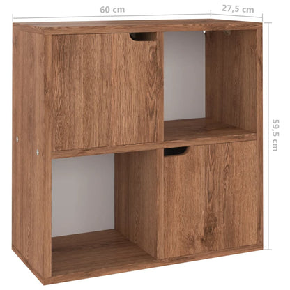 vidaXL Bücherregal Braun Eichen-Optik 60x27,5x59,5 cm Holzwerkstoff