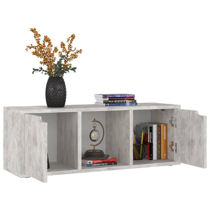 Meuble TV vidaXL gris béton 88,5x27,5x30,5 cm bois d'ingénierie
