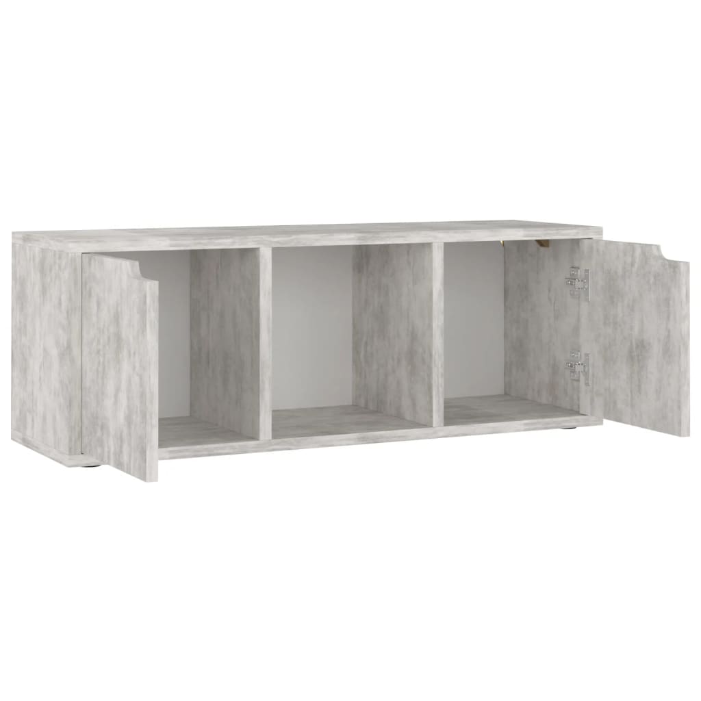 Meuble TV vidaXL gris béton 88,5x27,5x30,5 cm bois d'ingénierie