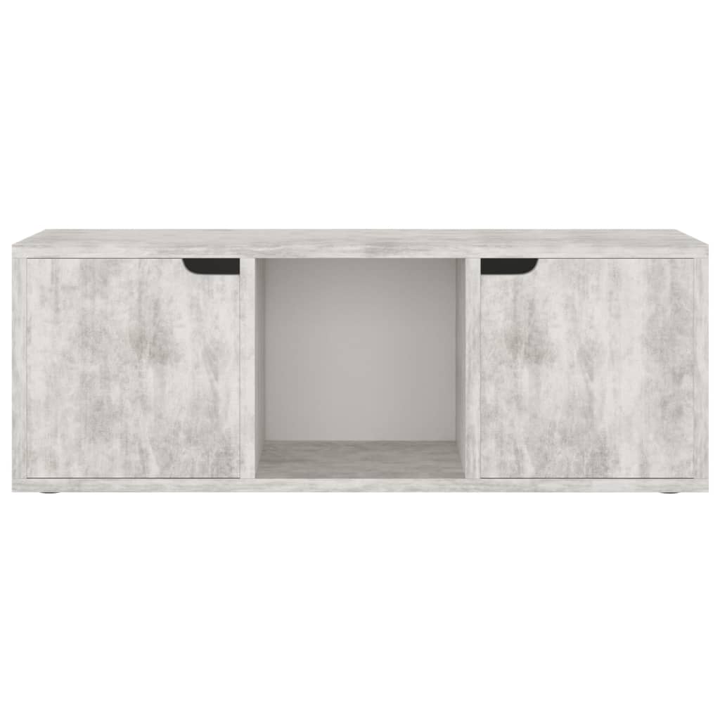 Meuble TV vidaXL gris béton 88,5x27,5x30,5 cm bois d'ingénierie