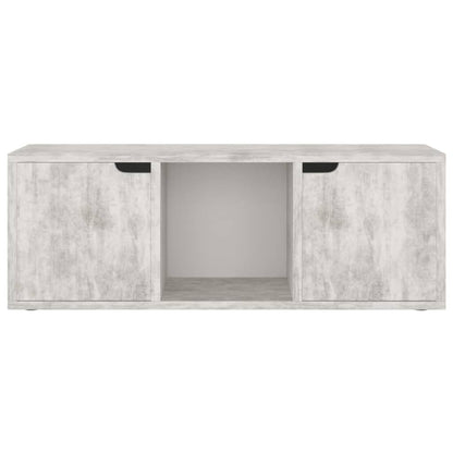 Meuble TV vidaXL gris béton 88,5x27,5x30,5 cm bois d'ingénierie