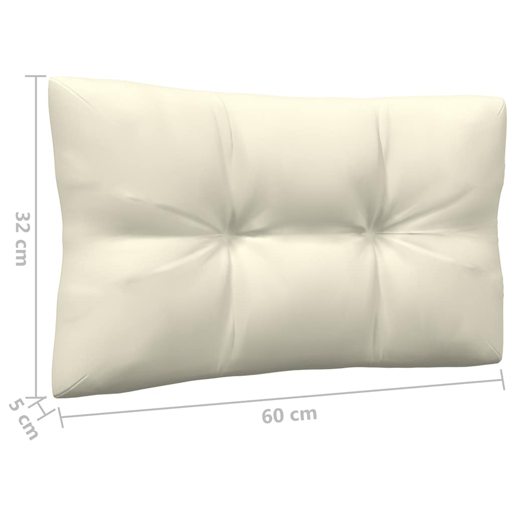 vidaXL Garten-Ecksofa mit Kissen in Creme Massivholz Kiefer