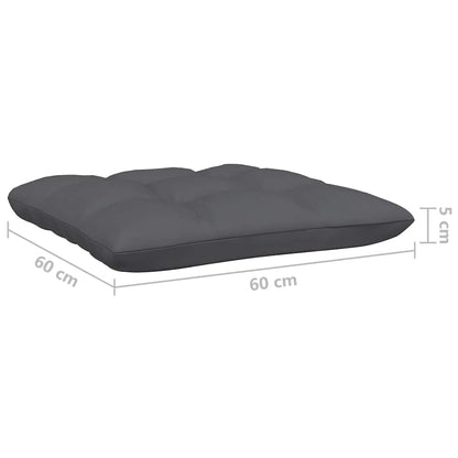 vidaXL Canapé d'angle de jardin avec coussins anthracite Gris Bois de pin massif