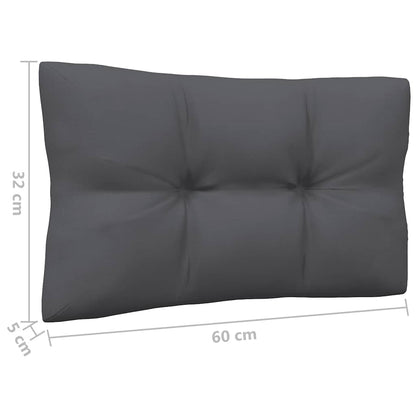 vidaXL Canapé d'angle de jardin avec coussins anthracite Gris Bois de pin massif