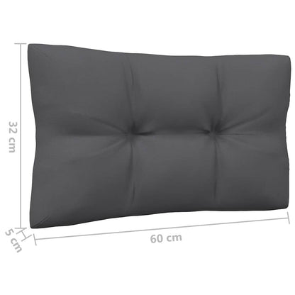 vidaXL Canapé d'angle de jardin avec coussins noir Bois de pin massif