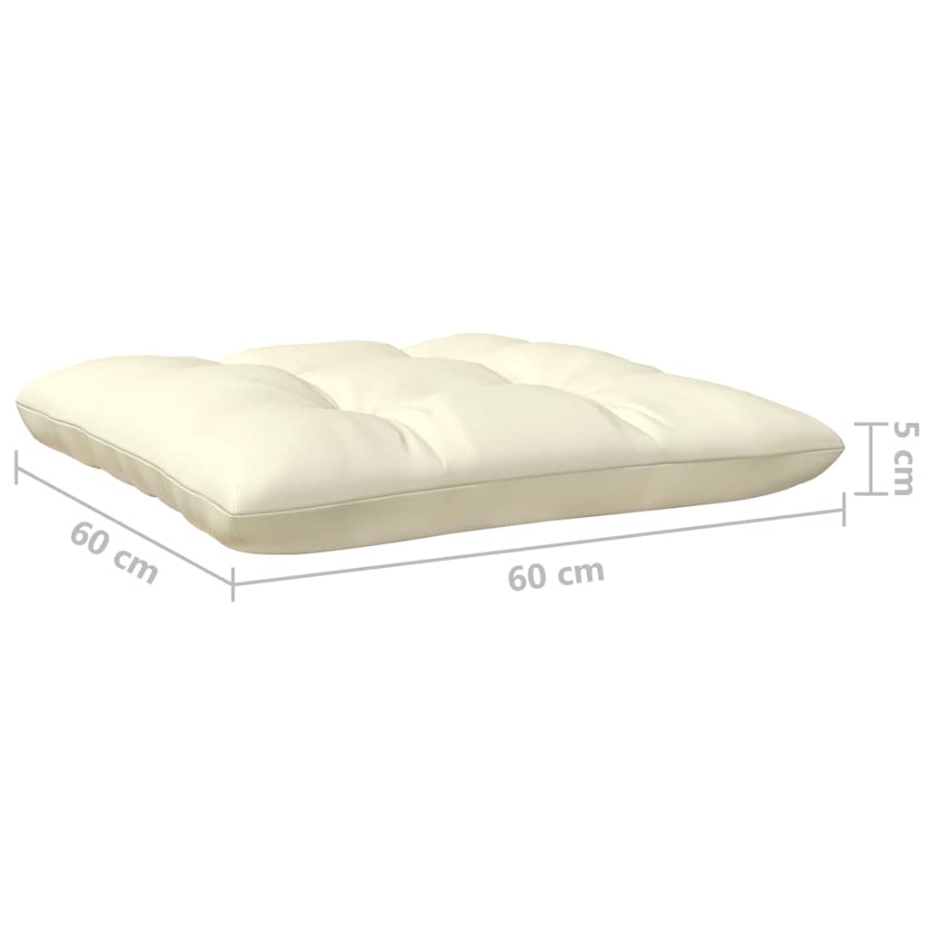 vidaXL Gartensofa 2-Sitzer mit Kissen in Creme Massivholz Kiefer