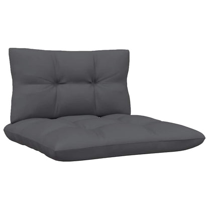 vidaXL 2-Sitzer-Gartensofa mit Kissen Grau Massivholz Kiefer