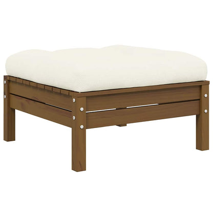 vidaXL Gartensofa 2-Sitzer mit Creme Kissen Massivholz Kiefer