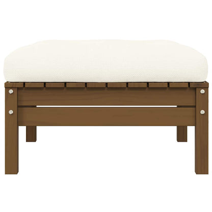 vidaXL Gartensofa 2-Sitzer mit Creme Kissen Massivholz Kiefer
