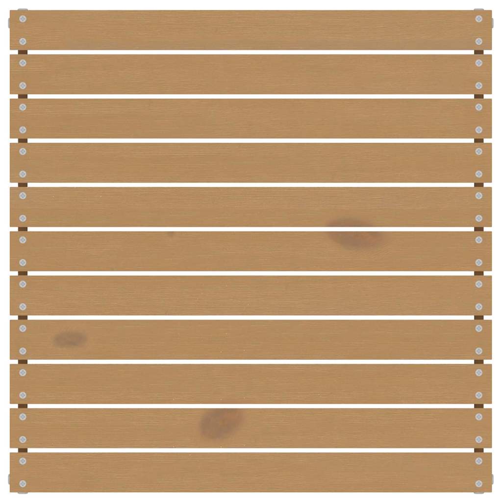 vidaXL Salon de jardin 3 pcs avec coussins crème Bois de pin massif